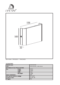 Instrukcja Lucide 17813/24/12 Nimo Lampa