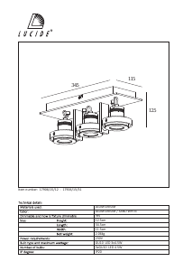 Návod Lucide 17906/15/12 Landa Svietidlo