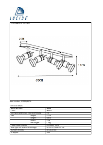 説明書 Lucide 17990/20/31 Twinny ランプ