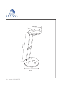 Εγχειρίδιο Lucide 18654/02/30 Fylou Λαμπτήρας