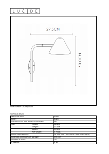 Instrukcja Lucide 20215/05/30 Devon Lampa