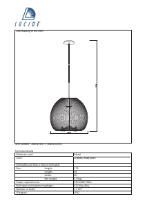 Bruksanvisning Lucide 20401/45/30 Wirio Lampa