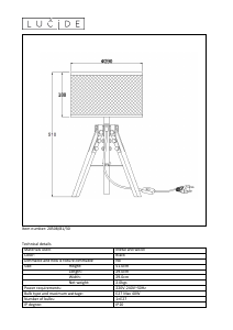 Instrukcja Lucide 20508/81/30 Aldgate Lampa