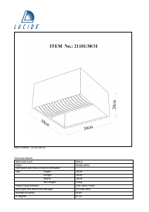 説明書 Lucide 21101/30/31 Gladis ランプ
