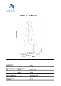 Kullanım kılavuzu Lucide 21401/40/31 Gladis Lamba