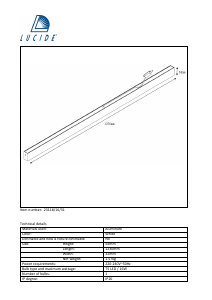 Kullanım kılavuzu Lucide 23118/16/31 Lino led Lamba