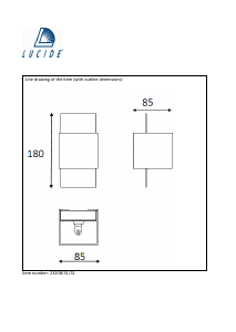 Manuale Lucide 23208/31/31 Cubo Lampada