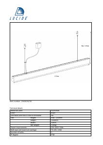 Bruksanvisning Lucide 23418/16/30 Lino led Lampa