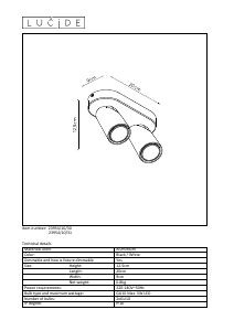 Instrukcja Lucide 23954/10/30 Xyrus Lampa