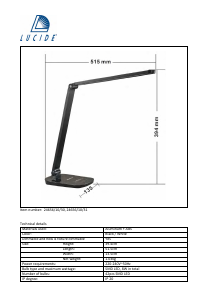Посібник Lucide 24656/10/31 Vario led Лампа