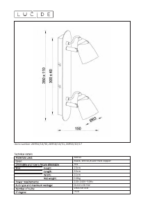 Bruksanvisning Lucide 26956/10/30 Ride Lampa