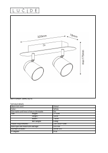 Manual Lucide 26991/10/31 Heloïse Lamp