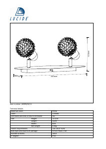 説明書 Lucide 26999/06/11 Kyra ランプ