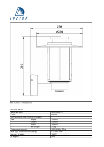 Manual de uso Lucide 27840/01/43 Goess Lámpara