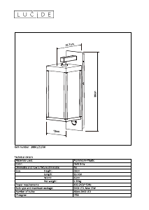 Bruksanvisning Lucide 28861/10/30 Clairette Lampa