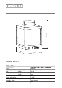 Bruksanvisning Lucide 28862/06/30 Clairette Lampa