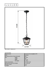 Посібник Lucide 29820/01/30 Istro Лампа