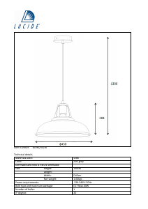 Instrukcja Lucide 30396/45/36 Markit Lampa