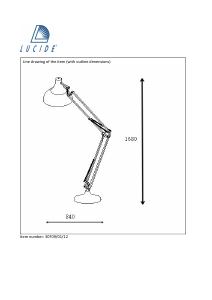 Bruksanvisning Lucide 30709/01/12 Watsie Lampa