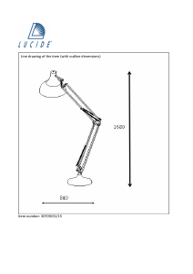Manual Lucide 30709/01/15 Watsie Lamp