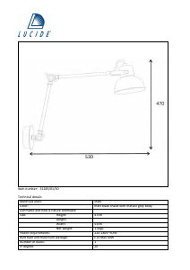 Bruksanvisning Lucide 31283/01/30 Crunch Lampa