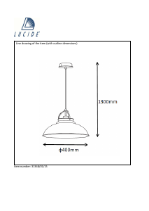 Bruksanvisning Lucide 31348/01/15 Hamois Lampa