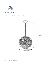 Посібник Lucide 31476/50/31 Galileo Лампа