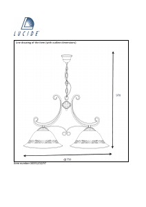 Bruksanvisning Lucide 34351/02/97 Calabre Lampa