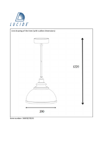 Bruksanvisning Lucide 34400/29/41 Isla Lampa