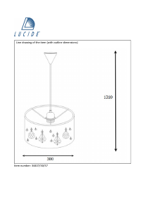 Bruksanvisning Lucide 34407/30/57 Spilti Lampa