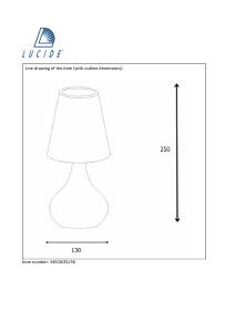 Bruksanvisning Lucide 34500/81/36 Isla Lampa