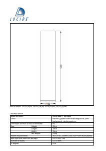 Bruksanvisning Lucide 34735/19/66 K3 Lampa