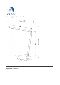 Посібник Lucide 35600/10/43 Flatt Лампа