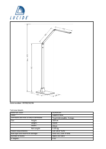 Manual Lucide 35700/10/36 Flatt Lampă