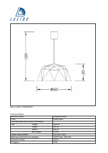 Посібник Lucide 37404/60/30 Geometry Лампа