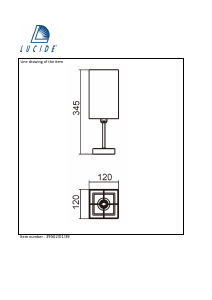 Instrukcja Lucide 39502/01/39 Duna Lampa