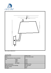 Bruksanvisning Lucide 40201/01/11 Saxen Lampa