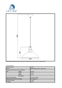 Bruksanvisning Lucide 43401/31/30 Brassy Lampa