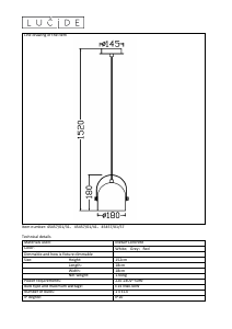 Brugsanvisning Lucide 45457/01/41 Molio Lampe