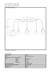 Instrukcja Lucide 45466/05/30 Swapp Lampa