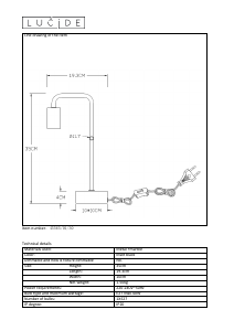 Manual de uso Lucide 45565/01/30 Lorin Lámpara