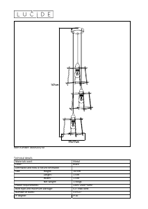 Manual Lucide 46405/03/30 Edgar Lampă