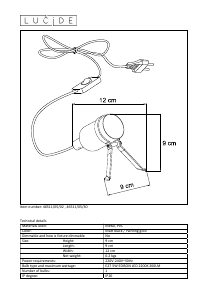 Mode d’emploi Lucide 46511/05/30 Pukki Lampe