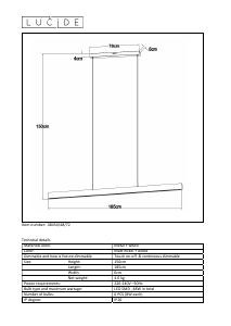 Bruksanvisning Lucide 48450/48/72 Sytze Lampa