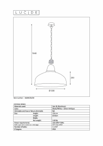 Kasutusjuhend Lucide 56300/50/30 Rana Lamp