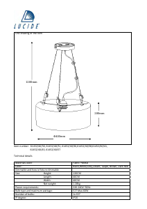 Bruksanvisning Lucide 61452/40/30 Coral Lampa