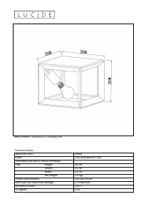 Mode d’emploi Lucide 73102/01/15 Thor Lampe