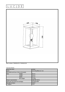 Bruksanvisning Lucide 73202/01/15 Thor Lampa