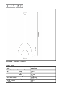 Instrukcja Lucide 75401/01/30 Gaillon Lampa