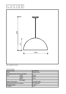 Instrukcja Lucide 76461/60/36 Zifron Lampa